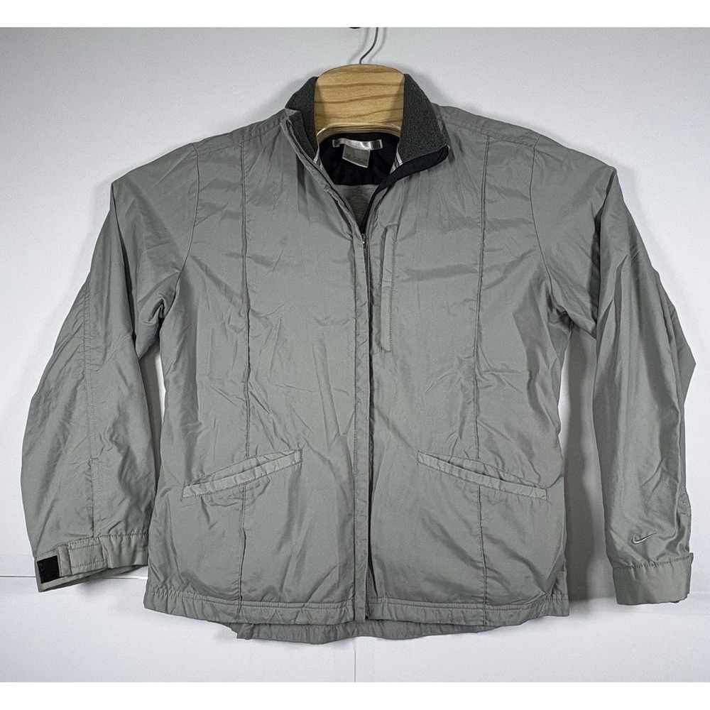 Nike Men's Golf Clima Fit Nylon Blend Mens Full Zip Jacket Gray Sz‎ Sm